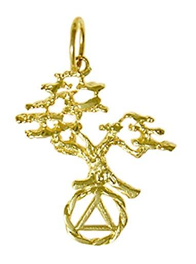 Alcoholics Anonymous Symbol Pendant, #462-5, Solid 14k, Tree of Life