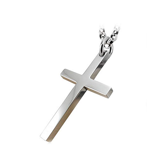 Jade Angel Sterling Silver Cross Pendant with 925 Silver Chain Necklace