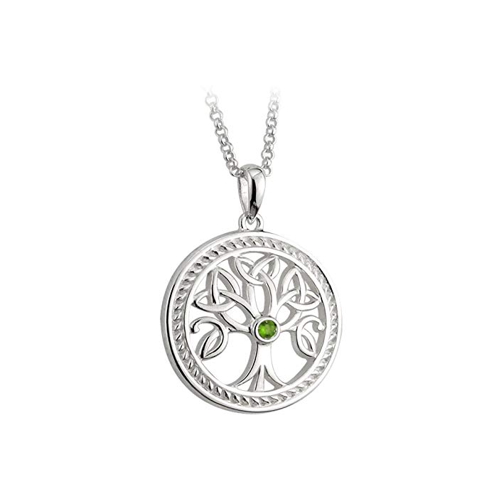 Silver Tree of Life Pendant for Women Trinity Knot 18